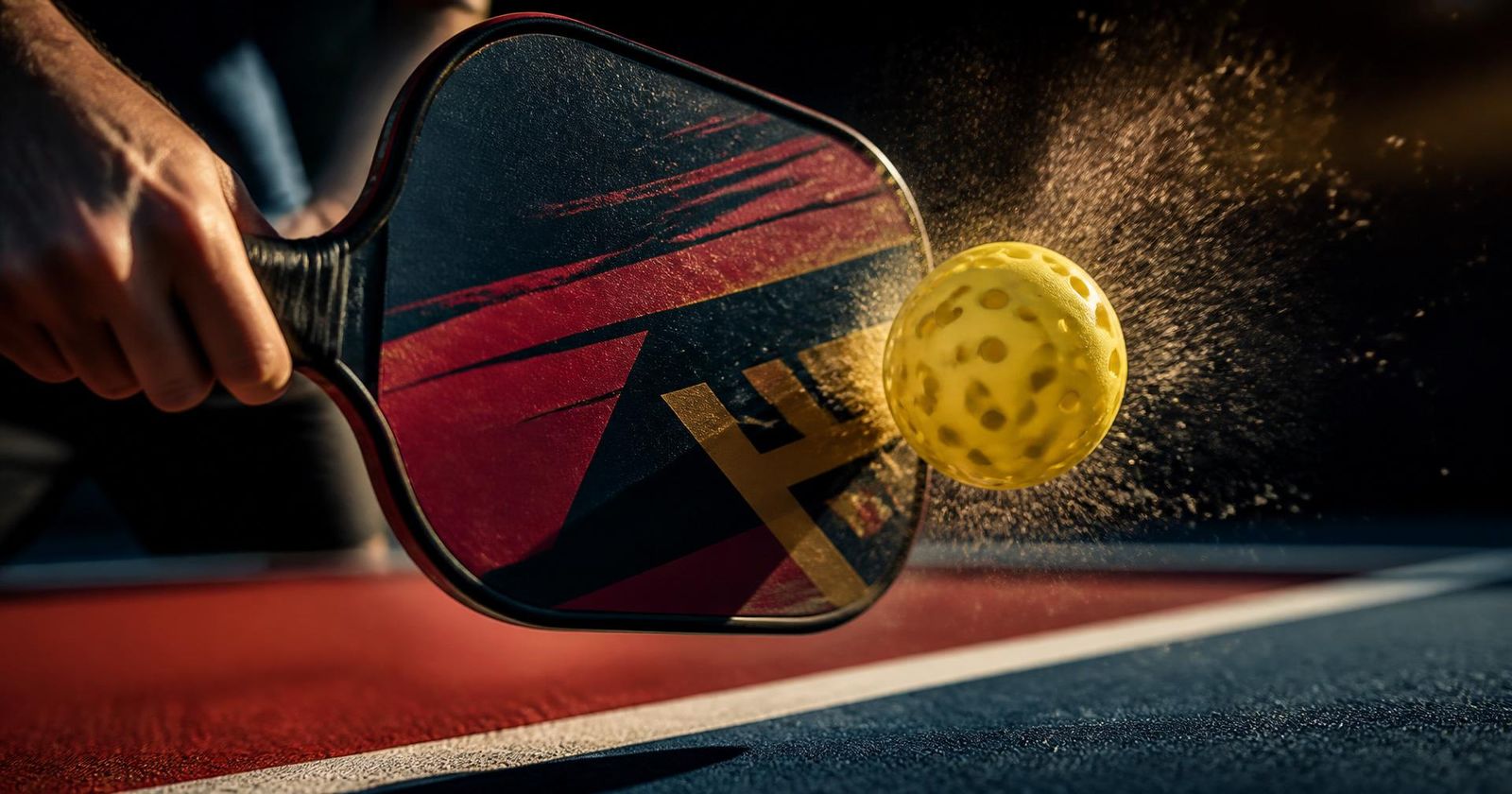 Texas Stars pickleball court action during a competitive rally